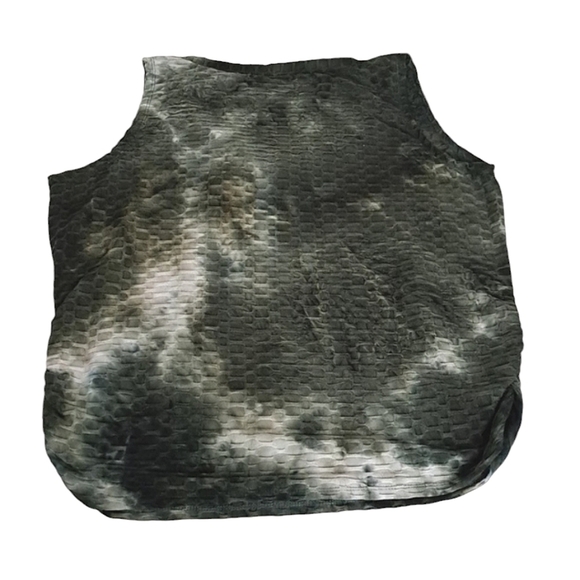 OMT Fashions Honeycomb Ruched Sides Tie Dye Top Size Large - Picture 2 of 4